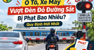 Quy định về mức mức phạt ô tô xe máy vượt đèn đỏ đường sắt