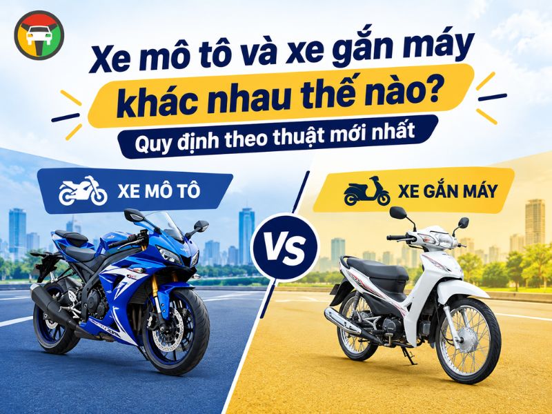 Xe Mô Tô Và Xe Gắn Máy Khác Nhau Thế Nào? Quy Định Theo Luật Mới 7 So sánh xe mô tô và xe gắn máy